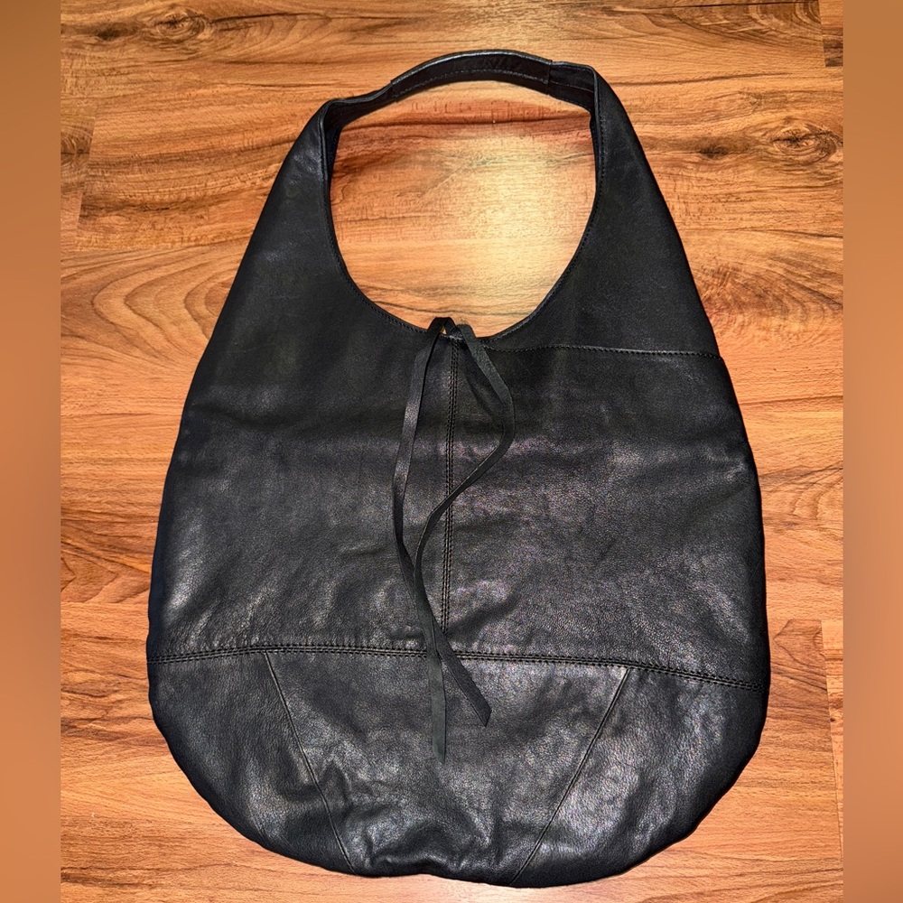 Lucky Brand Black Leather Hobo Bag EUC big shoulder bag